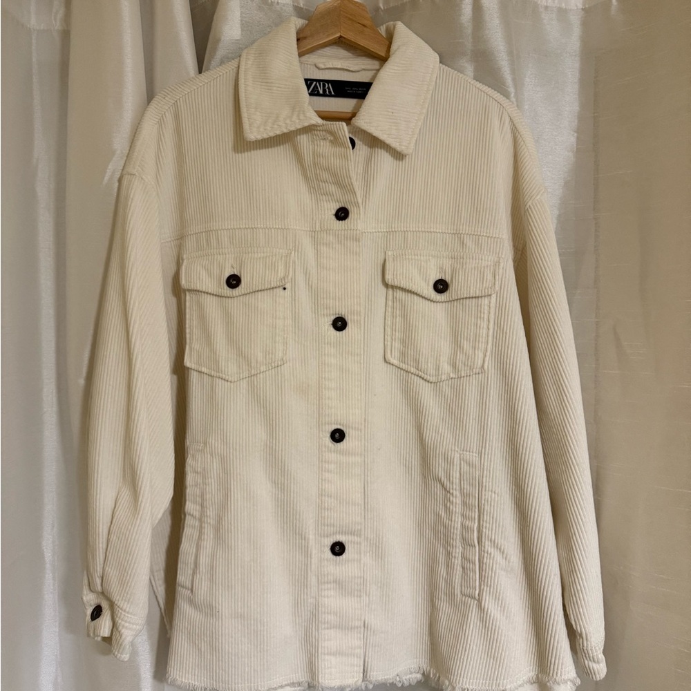 Zara Beige Corduroy Jacket